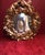 1990s 19th Century Italian Distress Gilt Mirror Frame With Cherubs Wreath For Sale - Image 5 of 8
