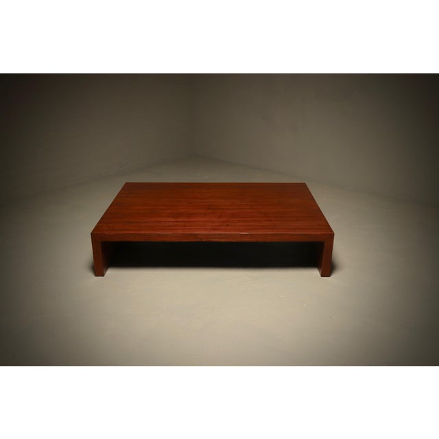 Large Bamboo Coffee Table in the style of Axel Vervoordt, 1980s For Sale - Image 4 of 12