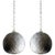 White Glass Thread Globe Hanging Lights - a Pair For Sale
