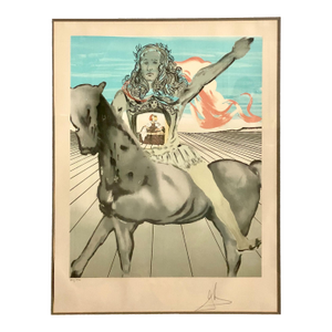 Salvador Dali Signed Lithograph “Chevalier Surrealiste”