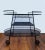 Iron Serving Cart - Vintage Iron and Glass Three Tiered For Sale - Image 4 of 4