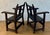 Set of 19th Century Spanish Colonial Carved Altar Armchairs with Wooden Seats For Sale - Image 17 of 18