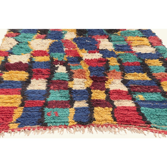 Berber Tribes of Morocco Vintage Azilal Moroccan Rug, 04'04 X 07'10 For Sale - Image 4 of 10