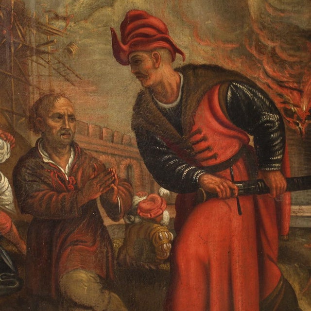 The Sacking of the City, 1670, Oil on Canvas For Sale - Image 10 of 16