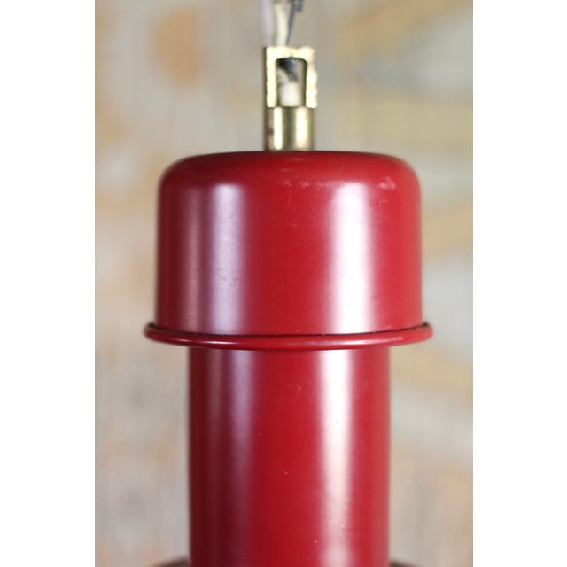 1990s 1990s Red Nautical Lamp - Fisherman Light Fixture For Sale - Image 5 of 10