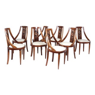Art Deco Dining Chairs by Michel Dufet, 1920, Set of 8 For Sale