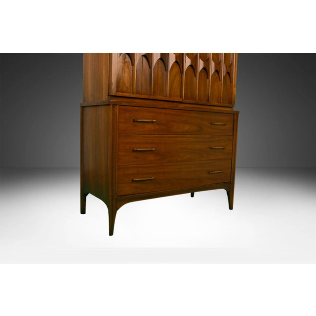 A Mid-century modern highboy chest of drawer’s dresser the "Perspecta" line by Kent Coffey Minimalist Danish Modern...