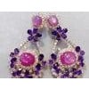 Bochic "Capri " Candy Drop Earrings, Natural Ruby, Amethyst & Topaz For Sale - Image 10 of 18