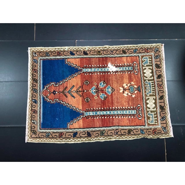 1960s Vintage Hand Woven Rug For Sale In Phoenix - Image 6 of 6