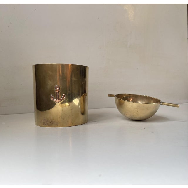 1960s Cylinda Brass Cigar Ashtray by Arne Jacobsen for Stelton, 1960s For Sale - Image 5 of 9
