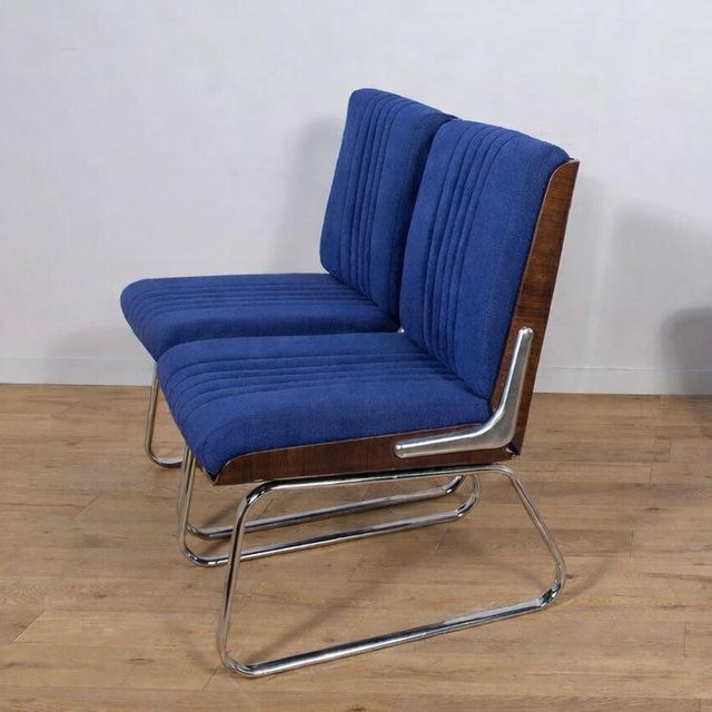 Mid-Century Chrome & Rosewood Dining Chairs by Gordon Russell for Verco, 1960s, Set of 2 For Sale - Image 4 of 11