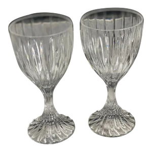 2000s Mikasa Park Lane Tall Wine Glasses- Set of 2