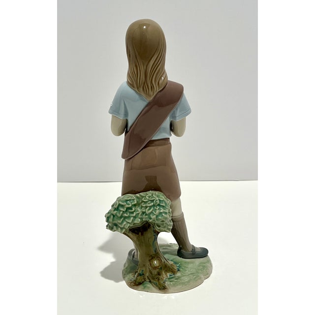 Lladro Year of the Girl / Girl Scout Brownie Porcelain Figurine For Sale - Image 13 of 15