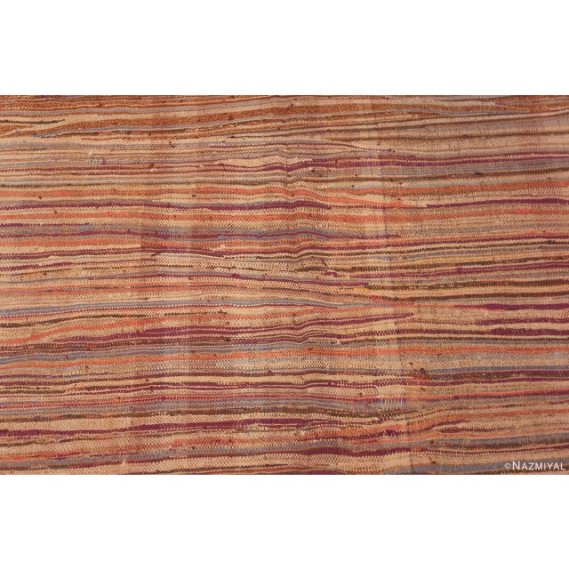 Mid 20th Century Nazmiyal Collection Striped Vintage Moroccan Tribal Kilim Rug For Sale - Image 5 of 7