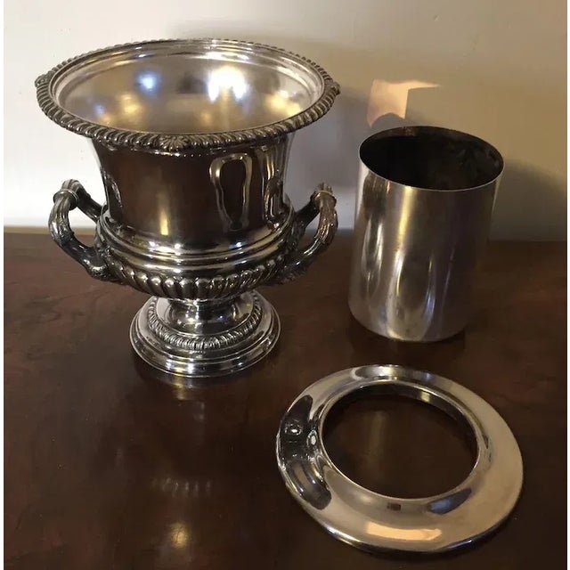 19th Century Antique 19th Century English Sheffield Silver Campagna Urn Champagne Ice Bucket For Sale - Image 5 of 11
