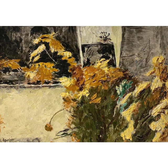 Hans Berger, Sunflowers, Oil on Wood For Sale - Image 9 of 9