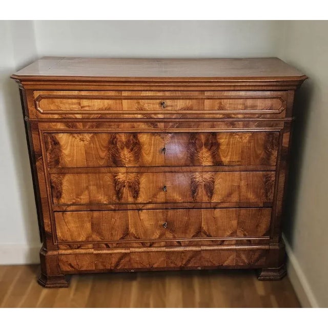 Wood French Louis Philippe Chest of Drawers in Cherrywood, 19th Century For Sale - Image 7 of 9
