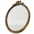 Baroque Mid-Century Hollywood Regency Oval Baroque Mirror with Leaf Decoration, 1960s For Sale - Image 3 of 9