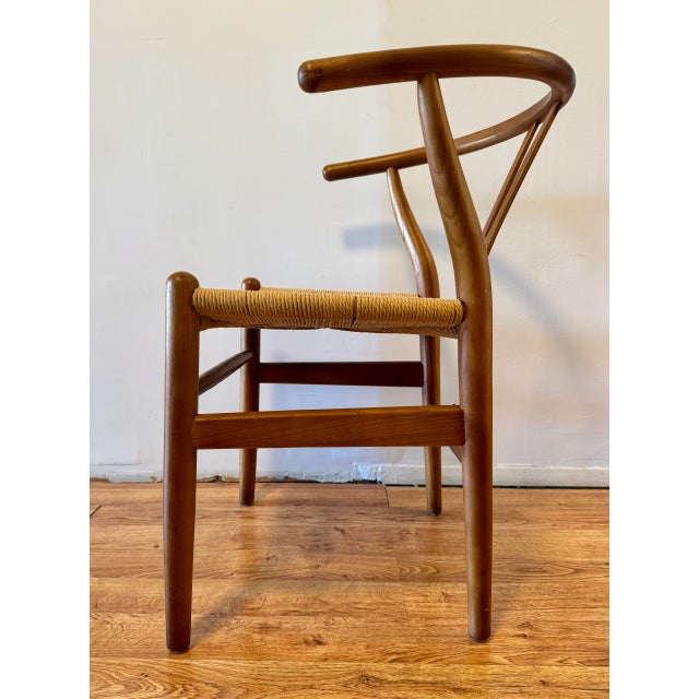 Textile 1970s Pair of Wishbone Chairs in the Manner of Hans J Wegner for Carl Hansen & Sons (Unmarked) For Sale - Image 7 of 11