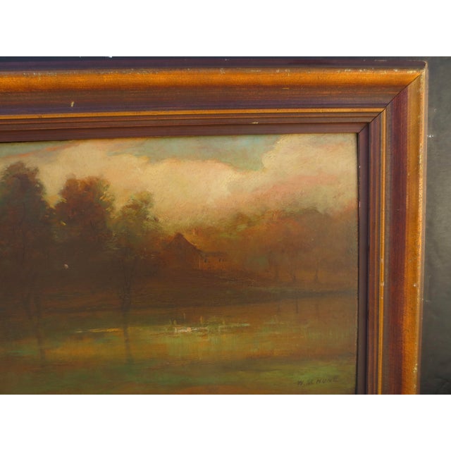 William Morris Hunt Painting " a Summer Place" Circa 1860 For Sale - Image 4 of 9