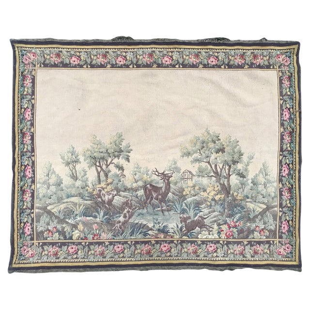Mid-20th Century French Aubusson Jaquar Tapestry, 1950s For Sale