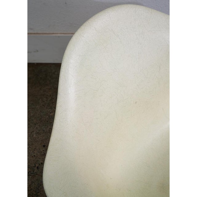 1960s Mid Century Modern Lounge Chair Shell Eames Herman Miller White Rocker Arm MCM For Sale - Image 9 of 12