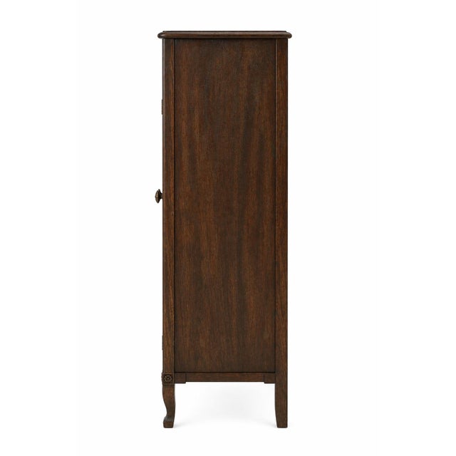 Wood Vintage Gentleman’s Dressing Cabinet in Old Chapel Satin Walnut™ — Refinished Bar Conversion, Bookmatched Walnut Doors For Sale - Image 7 of 12