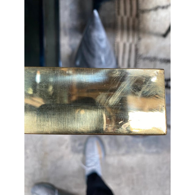 1970s Mid Century Italian Square Wall Mirror For Sale In Los Angeles - Image 6 of 7