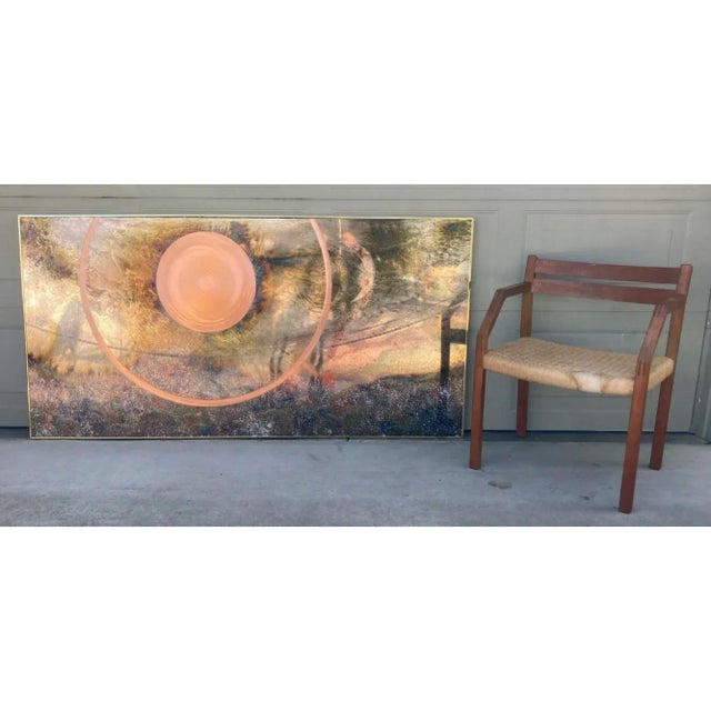 Dale Clark Abstract Etched Painted Copper Metal Art Painting Chairish