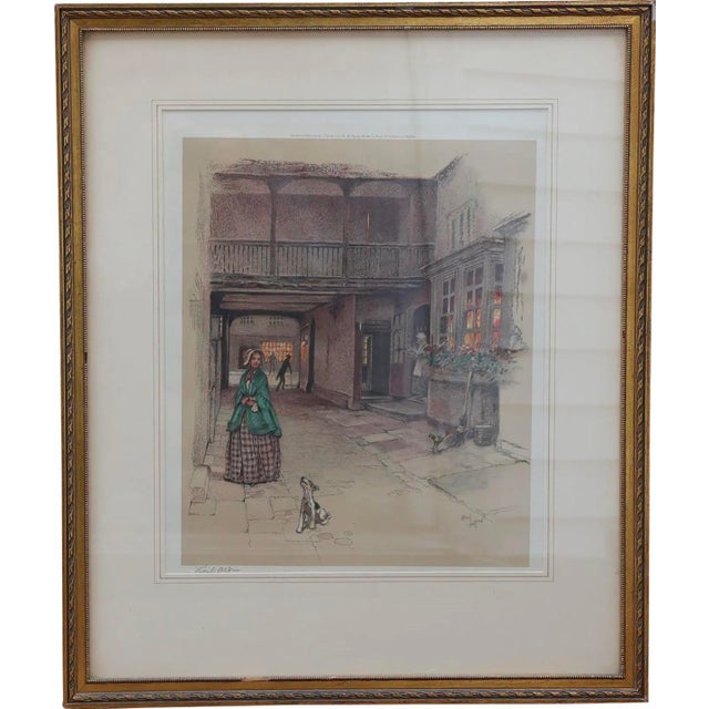 Antique Pencil-Signed Cecil Aldin Lithograph "The Red Lion, Banbury" C. 1923 For Sale - Image 12 of 13