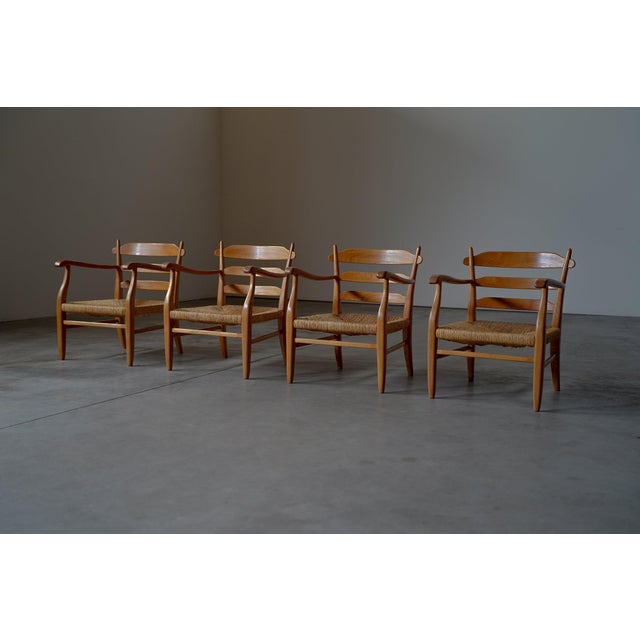 Armchair with Rush Seating, Germany, 1960s For Sale - Image 13 of 13