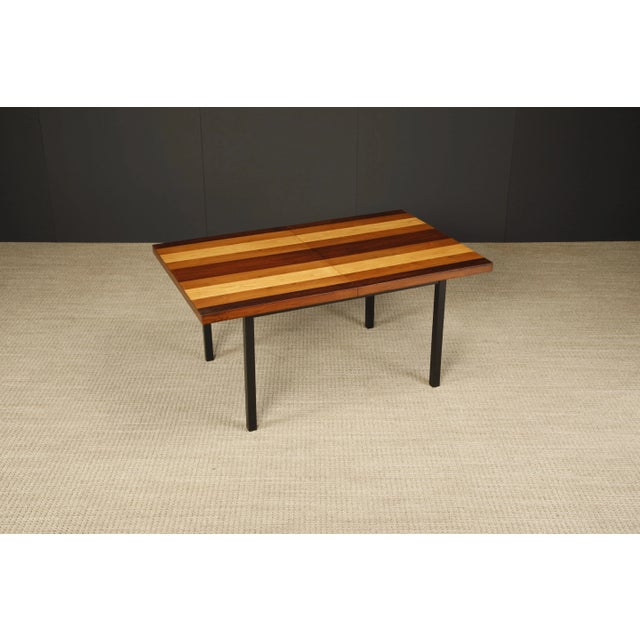 Milo Baughman Exotic Mixed Woods Dining Table by Milo Baughman for Directional, 1960s For Sale - Image 4 of 12