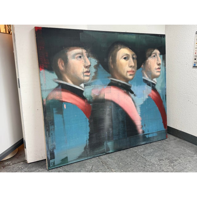 Figurative Philip Buller “Red Sash 2” Oil on Linen, Circa 2006 For Sale - Image 3 of 12