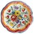 Mid-Century Modern Mid-Century Hand-Painted Floral Majolica Plate from Rigo, 1950s For Sale - Image 3 of 5