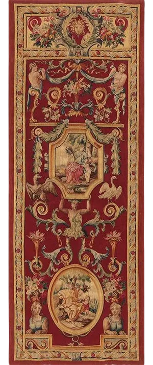1990s 17th Century Tapestry Recreation of Framed Portrait