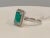 4 Carat Emerald Cut Colombian Emerald and Diamond Platinum Ring Estate For Sale - Image 16 of 18