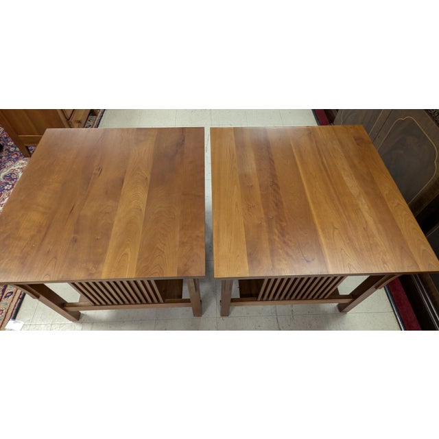 Stickley Harvey Mission Cherry Wood Lamp Table For Sale - Image 12 of 13