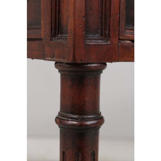 Mahogany 2 Drawer Marble Top Console Table For Sale - Image 16 of 17