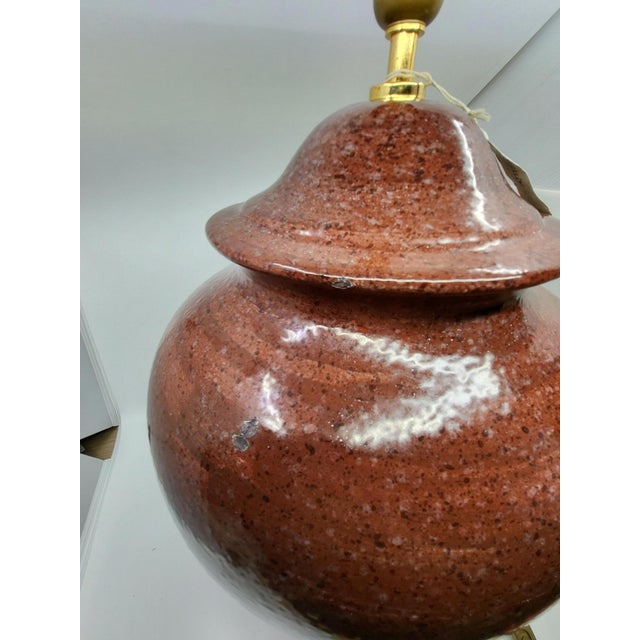 Large Vintage Ceramic Table Lamp by Hubert Olivier, France, 1980 For Sale - Image 9 of 13