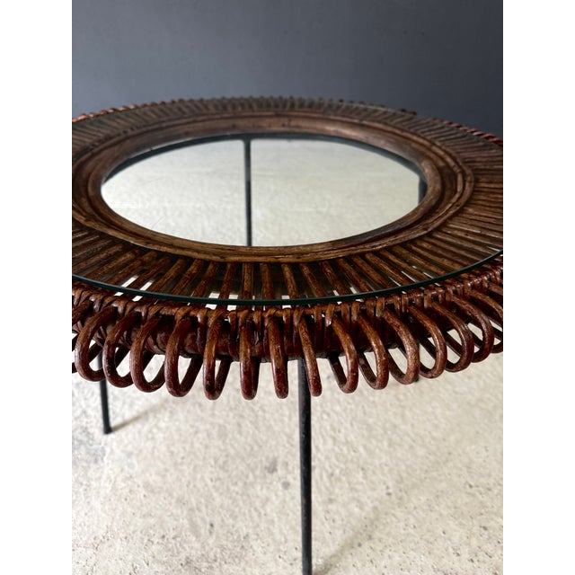 Mid-Century Bamboo Occasional Side Table, France, 1950s For Sale - Image 11 of 17