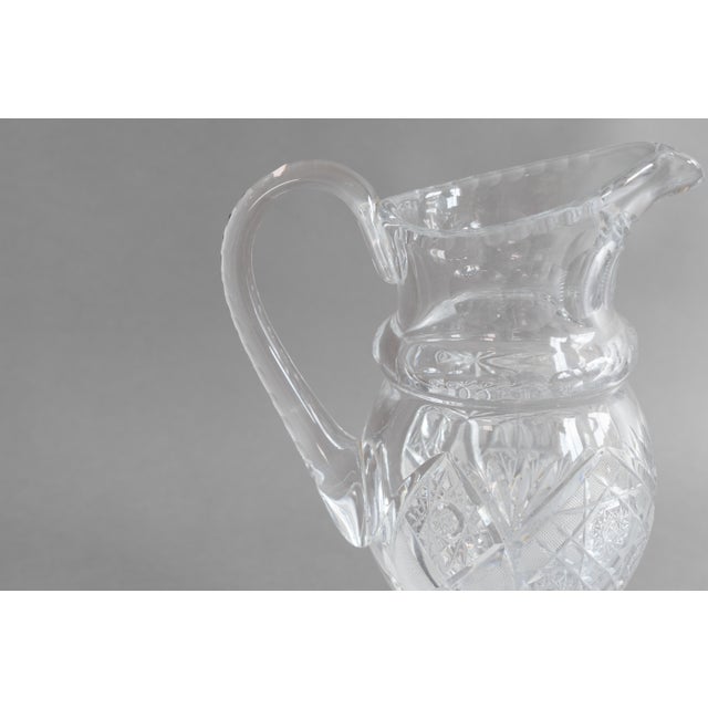 Glass Vintage Cut Glass Jug, 1930s For Sale - Image 7 of 9