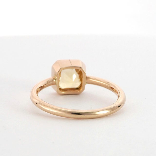 Yellow Gia No Heat Yellow Sapphire Solitaire Ring 2.15ct in 14k Gold Size 7.75 For Sale - Image 8 of 13