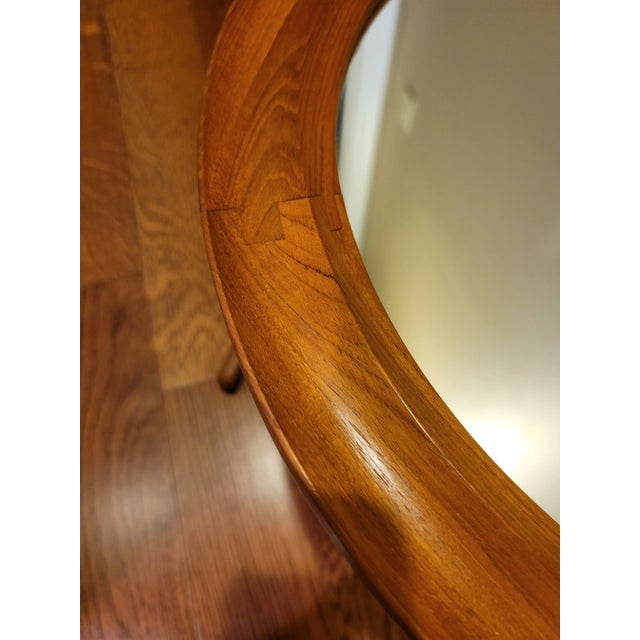1970s Pedersen and Hansen Large Teak Vanity Mirror For Sale - Image 6 of 7