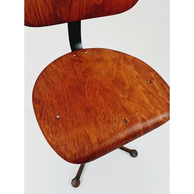 Red Bauhaus Office Chair in Wood by Drabert, 1930s For Sale - Image 8 of 18