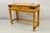 Vintage Colonial Campaign Style Teak Wood Flip Top Writing Desk With Side Chair For Sale - Image 10 of 12