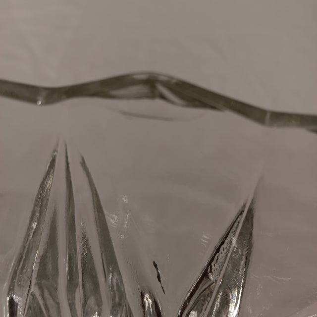 Vintage Large Cut Lead Crystal Bowl For Sale - Image 11 of 12