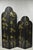 Decorator Chinoiserie Black Lacquer Oriental Painted 4 Panel Room Divider Screen For Sale - Image 9 of 16