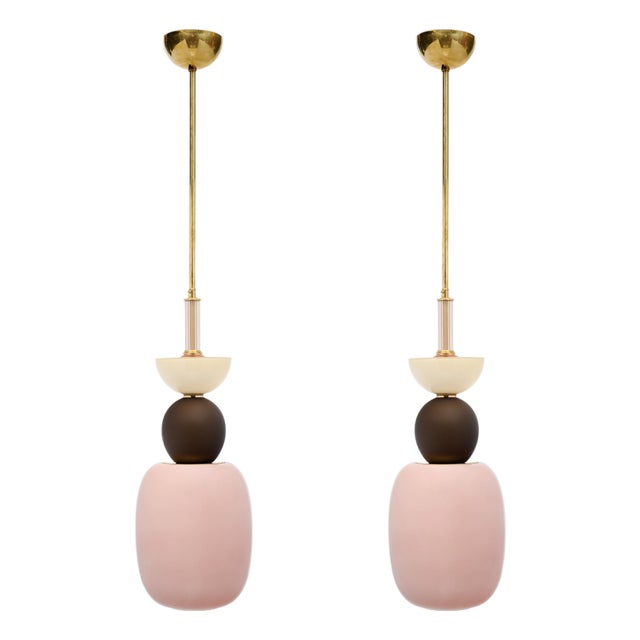 Pink Murano Glass Pendant Lights For Sale