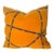 Vintage Orange & Hermes Ribbon Pillow For Sale