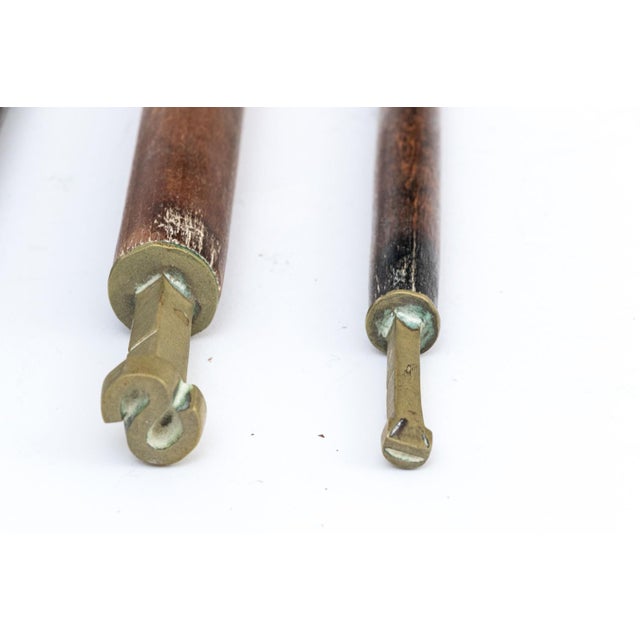 Antique 19th-Century Brass Bookbinding Hand Stamps - Set of 4 For Sale In Portland, ME - Image 6 of 7